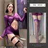 Noite lingerie sexy crocante sexy perspectiva de malha saia quadril livre puro desejo vento vermelho da internet tentação de cama paixão 7114