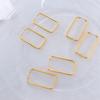Aretes de moda personalizados de diseño nicho de círculo simple liso superventas transfronterizos acero de titanio chapado en oro de 18k fabricantes de aretes venta al por mayor
