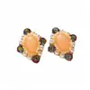 Pendientes Vintage de Aguja de Plata con Diamantes, Forma Redonda, Estilo de Corte, Lujo Ligero, Diseño Exquisito, Pendientes de Nicho