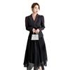 Foto real en stock elegante traje estilo Chanel de socialité chaqueta + falda combinable