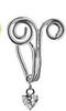 Pinza para Nariz en Forma de U Getta con Microincrustaciones de Circonita, Ear Cuff, Aro para Nariz sin Perforar, Joyería de Comercio Exterior, Estilo con Incrustaciones de Diamantes Amatista