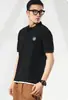 2026 Verão Masculino Plus Size Estilo Retrô Hong Kong Camisa Polo Top com Gola Manga Curta Camiseta Solta Casual Manga Meia