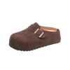 Meias-pantufas Birkenstock com sola grossa e bico fechado para mulheres, novo modelo da Primavera 2025, para calçar facilmente, confortáveis, versáteis, adequadas para uso externo