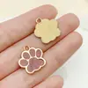 28 Goteo de Aceite Dibujos Animados Brillo Fino Pata de Gato Huella de Pata de Oso Colgante DIY Etiqueta para Cachorro Etiqueta para Mascota Accesorios de Joyería