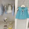 Nuevo Conjunto de Verano Estilo Dopamina para Bebé Niña: Conjunto de Dos Piezas de Moda: Chaleco con Cuello de Muñeca y Shorts Florales de Colores