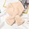 Cachecol Feminino Outono e Inverno Menina Fofa Versátil Estilo Coreano Pescoço Lã Pelúcia Imitação Pelo de Coelho Estudante Pescoço Espessado Quente Pescoço