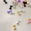 Mini acessórios de unha com laço de liga dopamine laço de gravata estéreo broca de unha decorações simples de Coringa atacado