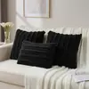 Funda de Almohada de Terciopelo con Rayas de Conejo Linda, Versátil y Casual, Almohada Suave de Felpa para Sofá, Almohada Gruesa para Dormitorio