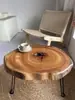 Mesa de Centro Plegable de Madera Maciza, Mesa Pequeña Simple para Balcón Exterior, Mesa Baja Tatami para Sala de Estar, Mesa de Centro para Balcón