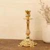 Enfeites de Castiçal Clássico Estilo Europeu, Decorações de Mesa de Luxo Leve e Alto Valor Estético, Enfeites de Castiçal para Decoração de Casa em Liga de Zinco Atacado