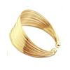 Pulsera Metálica de Cruz Europea y Americana de Apertura Multicapa Personalidad Exagerada Pulsera de Alta Gama Moda Lujo Ligero Pulsera Elegante