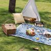 Manta de Picnic Americana Roja para Exteriores Transfronteriza Portátil de Algodón y Lino Engrosada Mantel de Camping Jardín Fondo para Cena