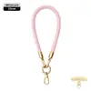 Cordón de alta gama original para teléfono móvil de 8 MM resistente para colgar en el cuello ajustable para exteriores anti-pérdida cuerda trenzada para muñeca dorada