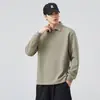 Roupas Masculinas Fengshe / Outono-Inverno 2026 Novo Polo Masculino Pesado Espesso com Gola Camisa Moletom Camiseta para Homens