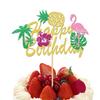 Toppers para Pasteles Transfronterizos Decoraciones para Fiesta Temática de Hawái Banderas y Señales de Atmósfera de Cumpleaños Suministros para Fiestas