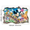Pegatinas de Pared 3D de Mickey Mouse Transfronterizas para Decoración de Habitación Infantil, Lindas Pegatinas de Pared Autoadhesivas de Mickey y Minnie para Guardería