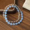 Colgante Explosivo de Flor de Cuatro Hojas Nuevo Estilo Chino Estilo Nacional Pulsera de Piedra Natural Amatista Pulsera Tejida a Mano para Mujer