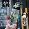 Taza de plástico para deportes al aire libre, botella deportiva de viaje, taza portátil de mano, gran capacidad, vaso de plástico estilo deportivo con popote, personalización de tazas