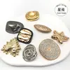Botões Decorativos de Liga de Metal Novos 2025, Botões Decorativos Grandes de Formato Especial, Botões de Metal Costurados à Mão