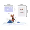 Cartão de felicitações de Natal cartão tridimensional árvore de Natal 3D cartão tridimensional cartão pequeno criativo de Natal negócio de atacado