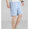 Pantalones Cortos Deportivos de Verano para Hombre de Seda de Hielo Secado Rápido Sueltos Transpirables Delgados Casuales Rectos Color Sólido de Cinco Puntos para Hombre