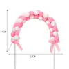 Decoración de arco enchufe niña con lámpara estrella bola de pelo pastel de cumpleaños Princesa mesa de postres para hornear banderín