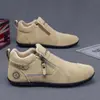 Zapatos para Hombre de Comercio Exterior Dropshipping, Zapatos Casuales Nuevos, Ligeros y Versátiles Slip-On de Suela Plana con Cremallera Lateral, Zapatos de Trabajo Deportivos para Hombre de Suela Plana