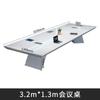 Pintura Horneada Combinación de Mesa y Silla para Reuniones de Oficina Simple Moderna Grande Recepción de Negocios Negociación Oficina Mesa Larga Mesa de Conferencias