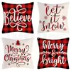 Amazon Transfronterizo Temu Nuevo Cojín de Almohada Navideño Decoración para el Hogar Felpa Corta Lino Funda de Almohada Estampada