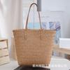 Bolsa de Plástico Trançado Moda Casual Novo Estilo Fresco Cesta de Legumes de Mão Tecida à Mão Grande Capacidade Bolsa de Praia para Feriado