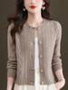 Venta de Liquidación de Marca Outlet Suéter Cardigan Corto de Punto para Mujer Otoño e Invierno