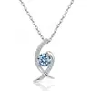 Collar con Colgante de Cruz de Plata de Ley S925 Transfronterizo Europeo y Americano para Mujer con Doce Piedras de Nacimiento, Cadena para Clavícula Versátil y Elegante