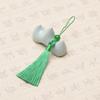 Hecho a mano con borla de cuentas abanico de púas colgante bolsa de brocado colgante de jade bolsa vintage accesorios de joyería cheongsam suministro de púas colgantes