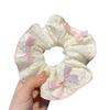 Dulce Liga para el Cabello Scrunchie para Mujeres, Satén de Alta Gama Estilo Coreano Versátil Cuerda para el Cabello, Suave Encaje Lunares Accesorio para el Cabello, Pañuelo Cuadrado para la Cabeza