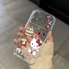 Funda para Teléfono Hamburger Kt Cat Adecuada para Apple 17Pro Iphone16Plus Estilo Chica Suave 15/14 Mascota Linda 13/12 Suave