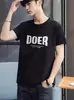 Camiseta Masculina de Manga Curta Ins Estilo Hong Kong Verão 2024 Gola Redonda Tendência Nacional Estampa China Versátil Camiseta Masculina