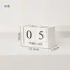 Calendario de Madera Moderno de Hojas Giratorias para Escritorio Colgante Dormitorio Estudio Oficina Decoración de Escritorio Accesorios para Fotos Calendario Perpetuo