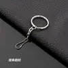 Llavero repujado anillo abierto cadena de llavero accesorios de metal 4 cadenas anillo de hierro accesorios de colgante diy venta al por mayor