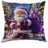 Fronha de Almofada de Natal Transfronteiriça Sofá Poliéster Estampada Fronha de Almofada de Natal Escritório Almofada Casa Almofada Atacado