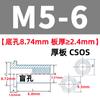Tornillos Remachables Cónicos de Acero Inoxidable Columna de Tuerca Ciega con Estría Hexagonal Css/Csos-M3M4M5M6 Alta Resistencia