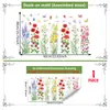 Suministro Exclusivo Transfronterizo de Pegatinas Electrostáticas Florales de Primavera Personalizadas para Decoración de Vidrio de Ventana, Pegatinas Electrostáticas de Vidrio Visibles por Ambos Lados