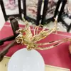 Horquilla Estilo Antiguo Fénix Corona de Pelo Adorno para el Cabello Accesorios DIY Hanfu Materiales para Novia Venta al por Mayor Horquilla Grande de Fénix