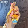 Chaveiro Autêntico Coelho Miffy Casa de Panificação Boneco Pingente Fofo Casal Chaveiro de Carro Pingente de Bolsa Presente
