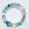 [Viaje a la Galaxia] Pulsera de Cristal Natural Aguamarina para Mujer, Versátil para Regalo Pulsera de Cristal Blanco al por Mayor