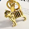 Lanzamiento de Nuevo Modelo Venta Caliente Transfronteriza Colgante para Bolso de Metal Hueso de Dinosaurio Joyería de Dragón Llavero Colgante 3D Creativo Elegante