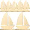 Madeira Lisa DIY Vela Oceânica Pequeno Barco Brinquedo Infantil Montagem Simples Ornamentação Decorativa Pintura para Grafite