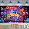 Telón de Fondo de Cumpleaños Nuevo Estilo Transfronterizo Poliéster Accesorios de Fiesta Decoración de Escena con Globos Banner de Cumpleaños Tapiz Colgante