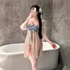 Elegancia Nocturna: Nuevo Estilo Chino Inspirado en el Bosque Flor de Peonía Borla Súper Hada Gentil Estilo Antiguo Qipao Hanfu Uniforme 9667