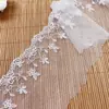 Tejido de Malla con Encaje, Accesorios para Vestido Lolita con Borde de Ola Bordado, Fabricante de Encaje Soluble en Agua