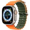 Adecuado para Apple Watch 78910 Generación Correa de Silicona Oceánica Bicolor iWatch S11 Ultra Pulsera de Color Contrastante